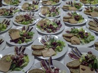 Salade gésiers et bloc foie gras