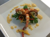 quinoa et gambas mariné