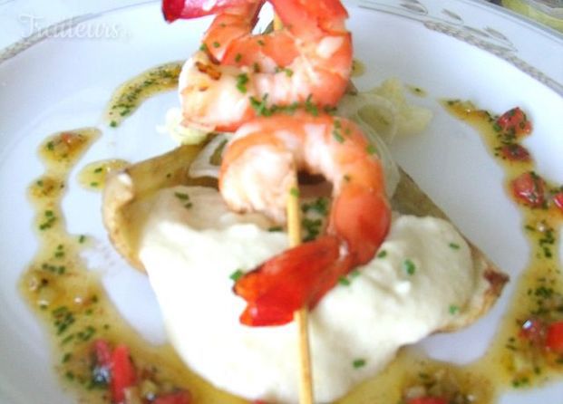 Gambas et fenouil