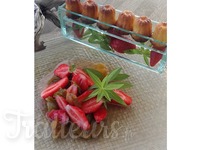 Cannelés nanou d'Ajaccio rhubarbe et fraises