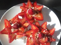 Dessert avec fraises