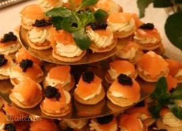 Canapés sur blinis