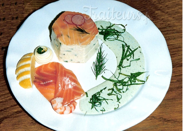 assiette mousse et saumon