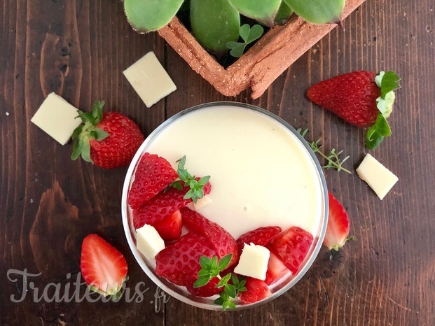 Panna cotta au chocolat blanc