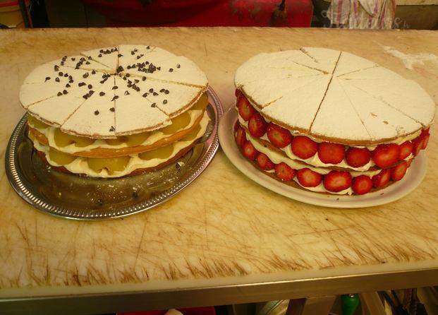 Sablé aux fraises et sablé aux poires