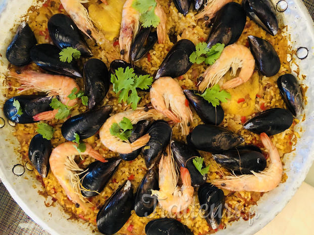 Paella andalouse fruits de mer