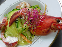 homard et légumes