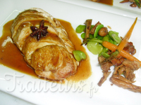 viande et petits légumes