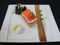 millefeuilles de saumon fumé