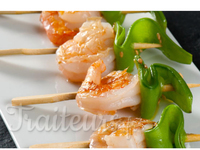 brochettes crevettes