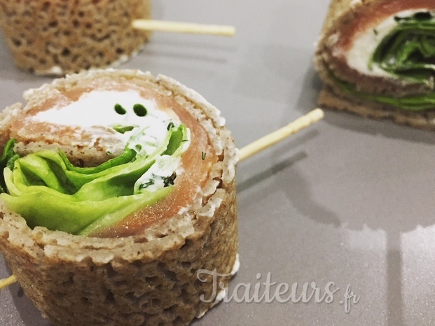 wrap de saumon fumé à l'aneth au sarrasin