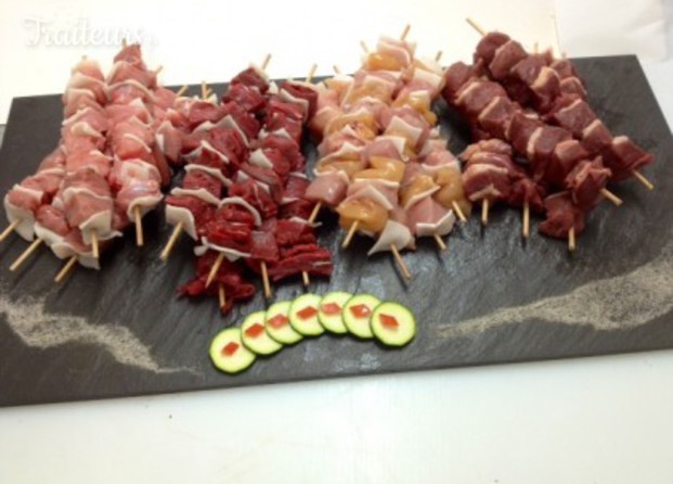 Brochettes marinées