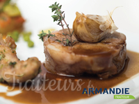 Duo de veau au jus d'ail