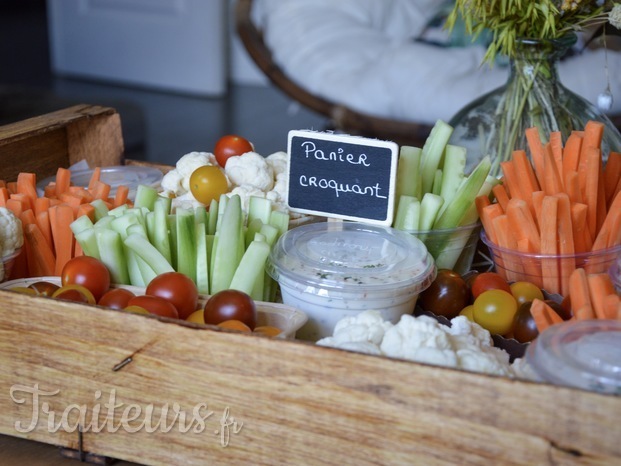 Panier de légumes croquants pour apéritif 