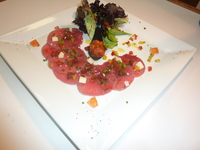 Carpacho de boeuf à la basquaise