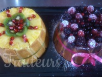 Charlottes aux fruits exotiques et fruits rouges