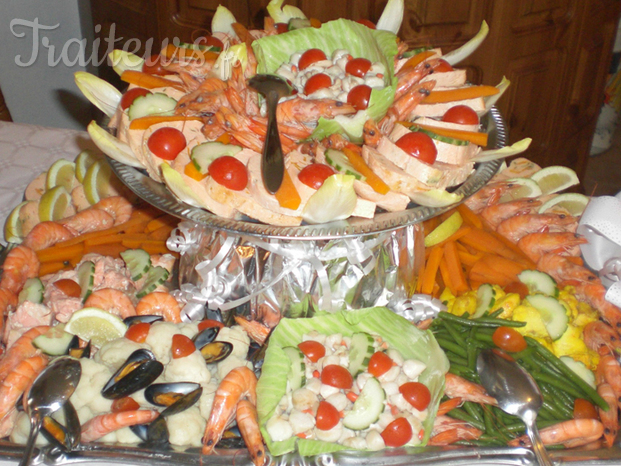 crudités et poissons