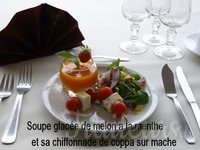 Soupe glacée de melon