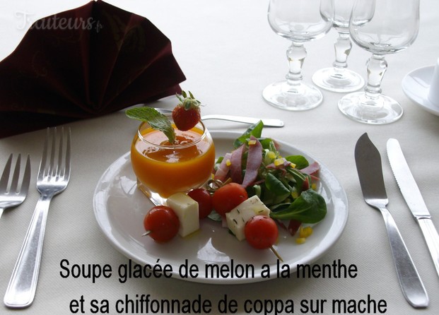 Soupe glacée de melon