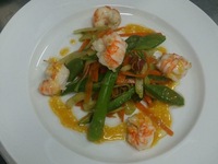 gambas et légumes du soleil