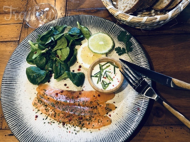 Gravlax de saumon