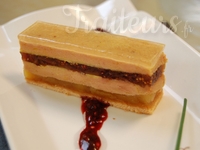 Mille feuille de foie gras au chutney de figues et mangues rectangle