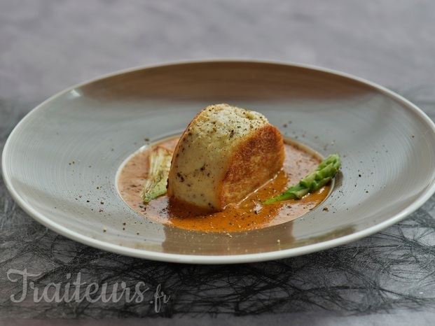 Quenelle de cabillaud à ma façon et sa bisque