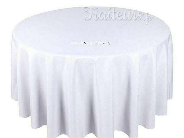 Location de nappe ronde blanche