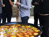 Paella poulet pour un anniversaire.