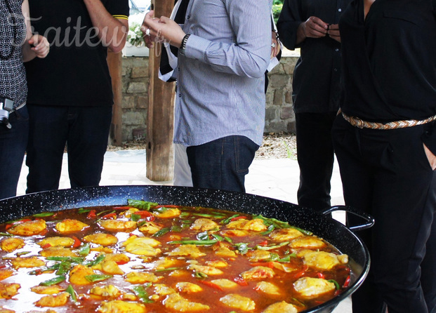 Paella poulet pour un anniversaire.