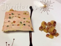 Nougat de foie gras et Chutney d'ananas