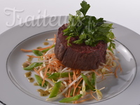 Plat : le tigre qui pleure revisité, filet de bœuf façon thaÏ et légumes du soleil levant