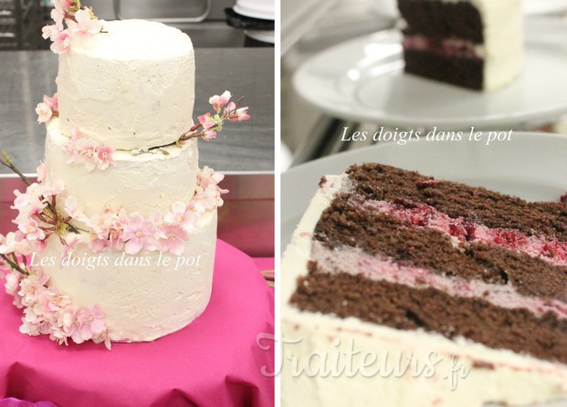 Wedding cake chocolat framboise