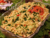 salade taboulé aux crevettes