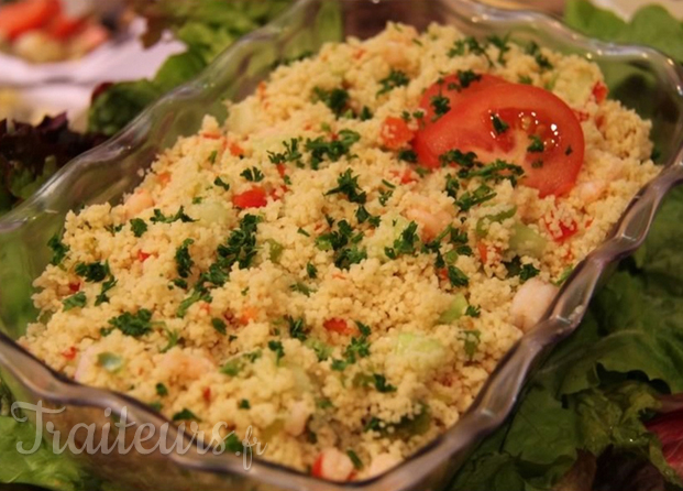 salade taboulé aux crevettes