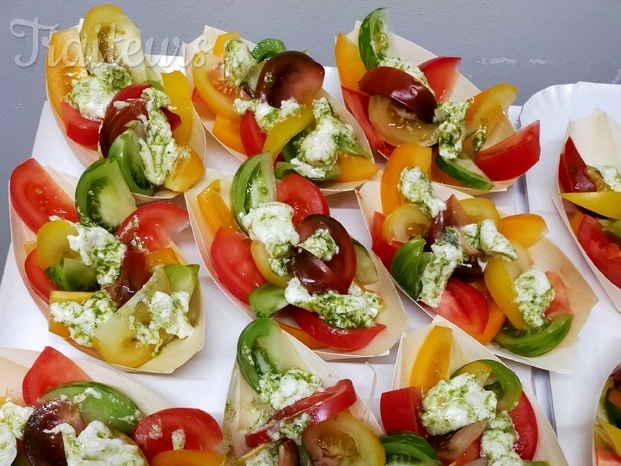 Saladette tomates mozzarella basilic 