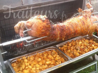 cochon de lait et patates rissolées