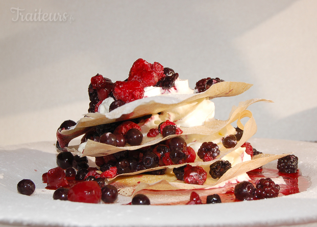 Millefeuille de fruits rouges