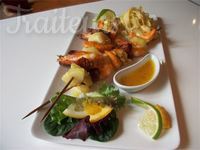 Brochettes de crevettes et st jacques