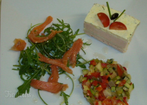 Assiette mousse saumon