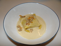 Lasagne de St Jacques, émulsion coques.