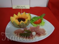 Melon au jambon