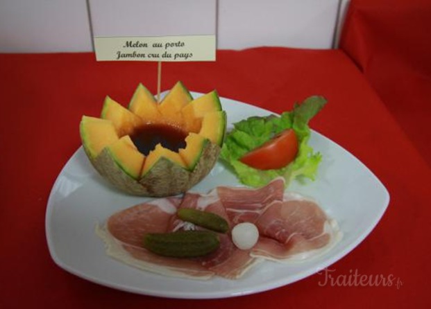 Melon au jambon