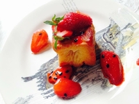 Dessert fraise