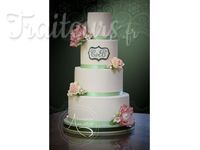 Wedding Cake - Pivoines et Roses en Sucre