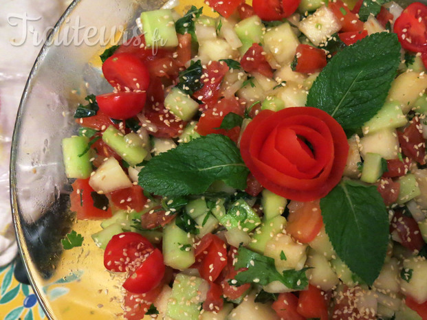 Salade indienne par Amrutha traiteur indien