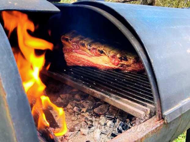 Barbecue cuisson au feu de bois