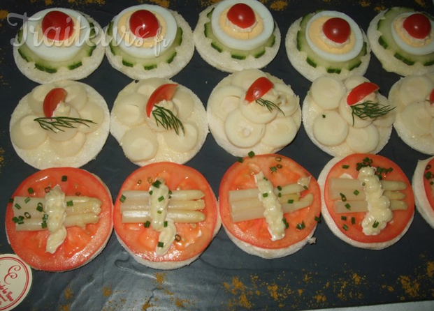 canapés variés