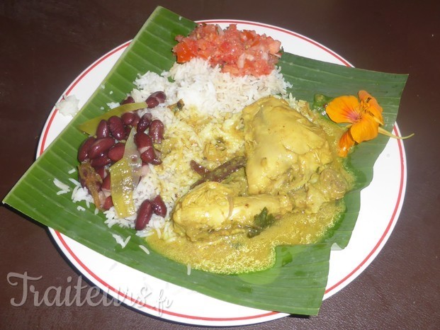 poulet au curry et au lait coco