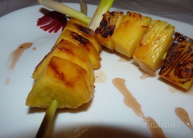 Brochette d'ananas